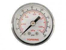 Topring 55.120 - 1-1/2 In. Steel Dry Gauge 0 to 160 PSI