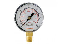 Topring 55.134 - 1-1/2 In. Steel Dry Gauge 0 to 30 PSI