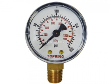 Topring 55.525 - 4 In. Steel Dry Gauge 0 to 200 PSI