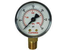 Topring 55.225 - 2 In. Steel Dry Gauge 0 to 300 PSI