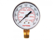 Topring 55.345 - 2-1/2 In. Steel Dry Gauge 0 to 5000 PSI