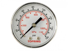 Topring 55.415 - 2 In. Steel Dry Gauge 0 to 160 PSI