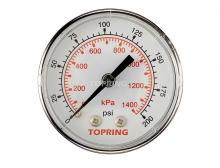 Topring 55.420 - 2 In. Steel Dry Gauge 0 to 200 PSI