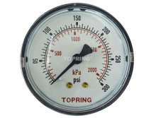 Topring 55.425 - 2 In. Steel Dry Gauge 0 to 300 PSI