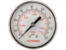 Topring 55.445 - 2-1/2 In. Steel Dry Gauge 0 to 160 PSI