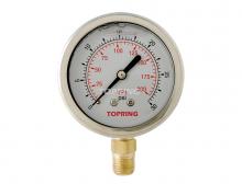 Topring 55.613 - 2 1/2 In. Stainless Steel Liquid Filled Pressure Gauge With Glycerin 0 to 30 PSI