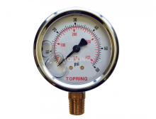 Topring 55.618 - 2-1/2 In. Stainless Steel Liquid Filled Pressure Gauge With Glycerin 0 to 60 PSI