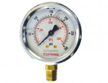 Topring 55.638 - 2 1/2 In. Stainless Steel Liquid Filled Pressure Gauge With Glycerin 0 to 300 PSI