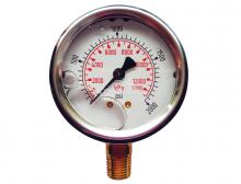 Topring 55.658 - 2 1/2 In. Stainless Steel Liquid Filled Pressure Gauge With Glycerin 0 to 2000 PSI