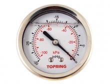 Topring 55.708 - 2 1/2 In. Stainless Steel Liquid Filled Pressure Gauge With Glycerin 0 to 30 Hg
