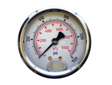 Topring 55.753 - 2-1/2 In. Stainless Steel Liquid Filled Pressure Gauge With Glycerin 0 to 1500 PSI