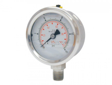 Topring 55.905 - 4 In. Stainless Steel Liquid Filled Pressure Gauge With Glycerin 0 to 15 PSI