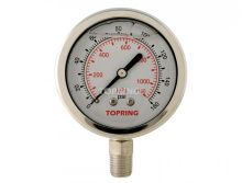 Topring 55.825 - 2-1/2 In. Stainless Steel Liquid Filled Pressure Gauge With Glycerin 0 to 160 PSI