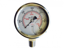 Topring 55.875 - 2-1/2 In. Stainless Steel Liquid Filled Pressure Gauge With Glycerin 0 to 6000 PSI