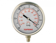 Topring 55.8 - Liquid Gauge 2-1/2" - 1/4NPT LM 30"Hg SS
