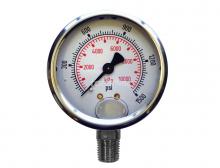 Topring 55.955 - 4 In. Stainless Steel Liquid Filled Pressure Gauge With Glycerin 0 to 1500 PSI