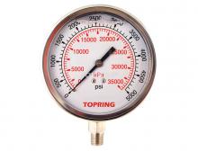 Topring 55.870 - 2 1/2 In. Stainless Steel Liquid Filled Pressure Gauge With Glycerin 0 to 5000 PSI
