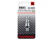 Topring 62.360C - 1/4 Industrial Steel Swivel Coupler Plug 1/4 (M) NPT