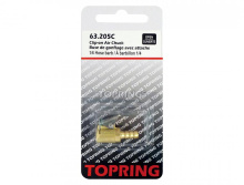 Topring 63.205C - Straight Air Chuck With Clip and 1/4 Hose Barb
