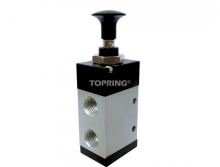 Topring 80.806 - 3/2-Way Manual Valve With Detent Pull Button 1/8 (F) NPT