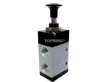 Topring 80.815 - 5/2-Way Manual Valve With Spring Pull Button 1/8 (F) NPT