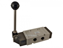 Topring 80.846 - 5/2-Way Manual Valve With Detent Lever 1/2 (F) NPT