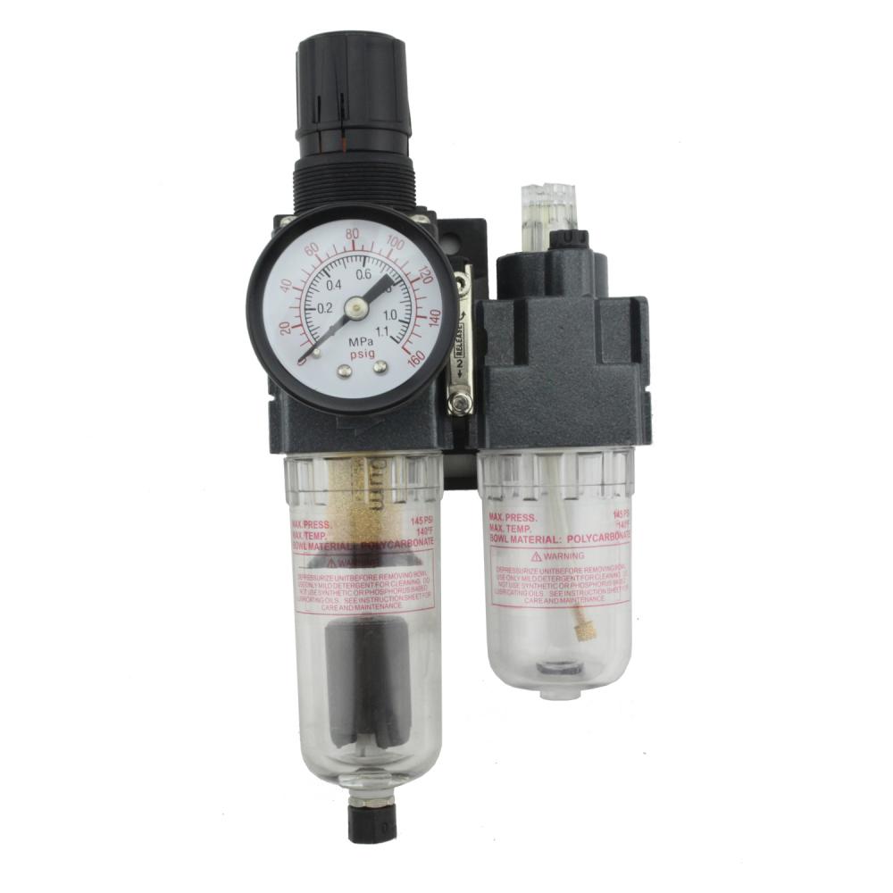 EXELAIRâ„¢ by Milton FRL  Air Filter & Regulator w/Lubricator - 1/4 NPT (EX25PBL40A-02P)<span class=' ItemWarning' style='display:block;'>Item is usually in stock, but we&#39;ll be in touch if there&#39;s a problem<br /></span>