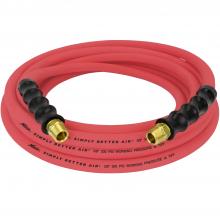 Milton ULR382538 - ULR Ultra Lightweight Rubber Hose, 3/8" ID x 25 ft., 3/8" MNPT, Robust Durable Air Hose for 