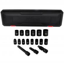 Milton 1300-SS-03 - 1/2Dr3/8"1-1/8" Sh Skt Set17 pc