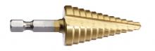 Champion Cutting Tools MSD-HEX-4 - Hex Shank Step Drill - 3/16-7/8" (12 step)- Impact Ready
