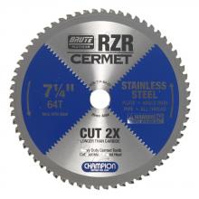 Champion Cutting Tools RZR-714-64-ST - Cermet Tipped Circular Saw Blade 7-1/4" (Stainless Steel Cutting)