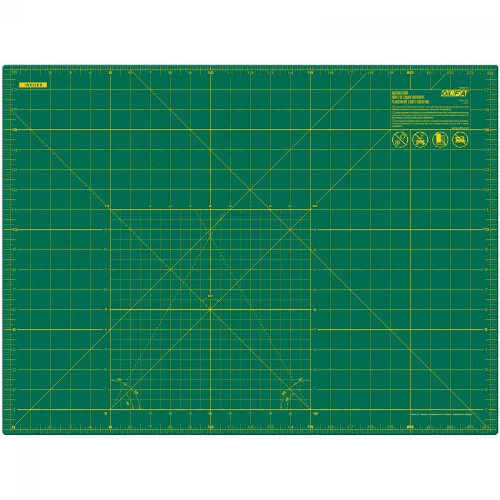 Double-Sided Self-Healing Rotary Mat, Green 18&#34; x 24&#34;<span class=' ItemWarning' style='display:block;'>Item is usually in stock, but we&#39;ll be in touch if there&#39;s a problem<br /></span>
