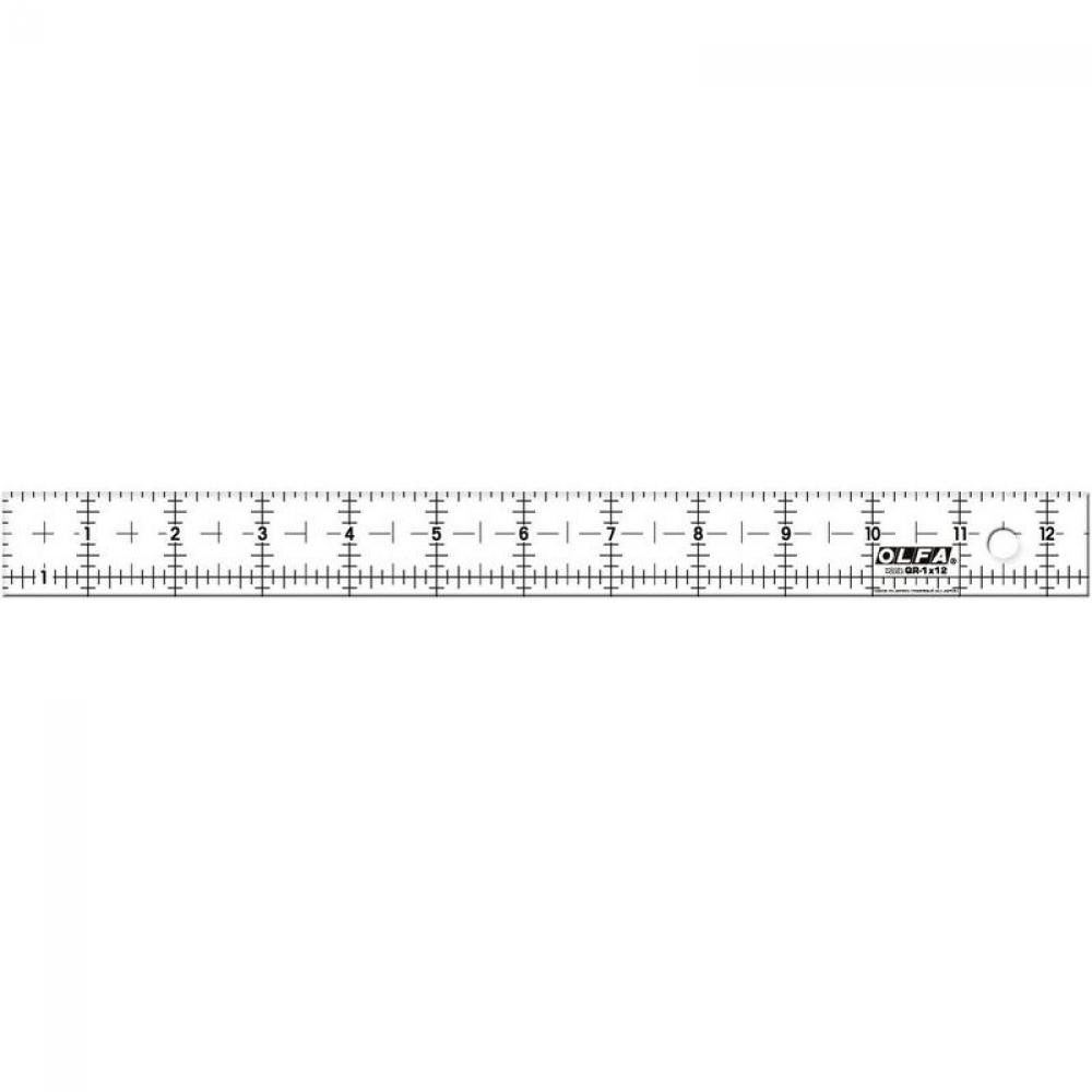 OLFA QR-1x12 1&#34; x 12&#34; Frosted Acrylic Ruler<span class=' ItemWarning' style='display:block;'>Item is usually in stock, but we&#39;ll be in touch if there&#39;s a problem<br /></span>