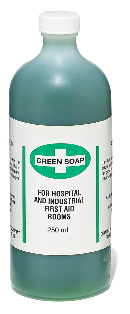 GREEN SOAP ANTISEPTIC LIQUID SOAP, 250ML<span class=' ItemWarning' style='display:block;'>Item is usually in stock, but we&#39;ll be in touch if there&#39;s a problem<br /></span>
