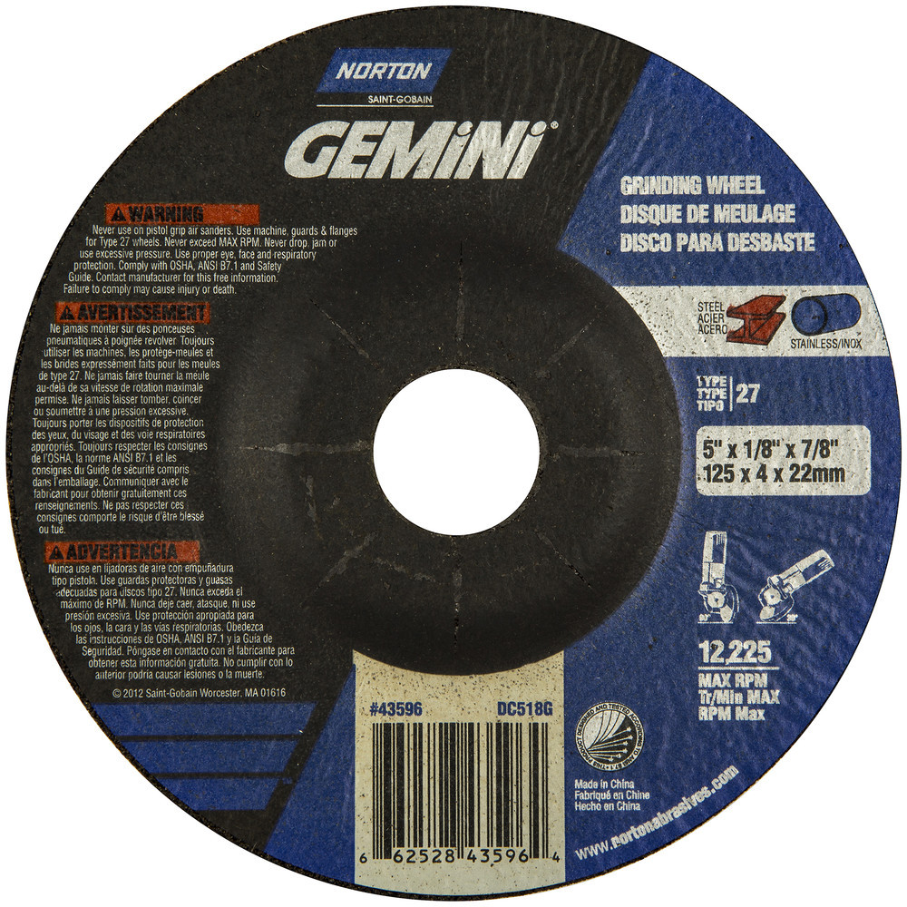 Grinding and Cutting Wheel<span class=' ItemWarning' style='display:block;'>Item is usually in stock, but we&#39;ll be in touch if there&#39;s a problem<br /></span>