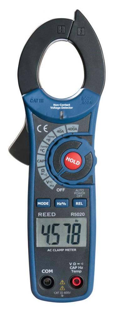 REED R5020 400A AC Clamp Meter with Temperature and Non-Contact Voltage Detector<span class=' ItemWarning' style='display:block;'>Item is usually in stock, but we&#39;ll be in touch if there&#39;s a problem<br /></span>
