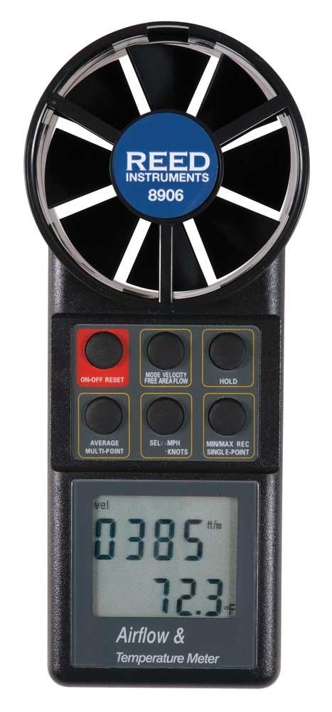 REED 8906 Vane Thermo-Anemometer with Air Volume<span class=' ItemWarning' style='display:block;'>Item is usually in stock, but we&#39;ll be in touch if there&#39;s a problem<br /></span>