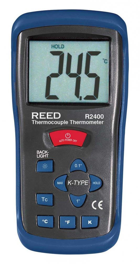 REED R2400 Type K Thermocouple Thermometer<span class=' ItemWarning' style='display:block;'>Item is usually in stock, but we&#39;ll be in touch if there&#39;s a problem<br /></span>