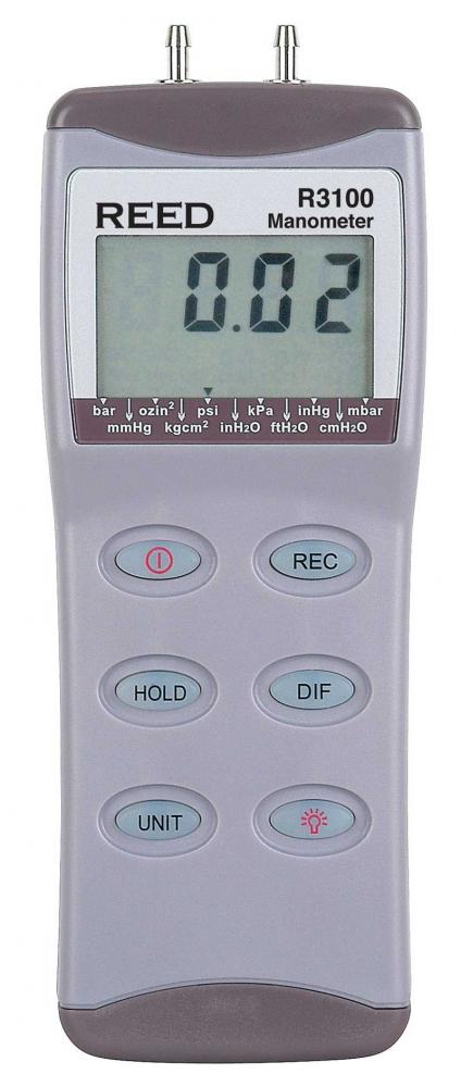 REED R3100 Digital Manometer, Gauge / Differential, 100psi<span class=' ItemWarning' style='display:block;'>Item is usually in stock, but we&#39;ll be in touch if there&#39;s a problem<br /></span>