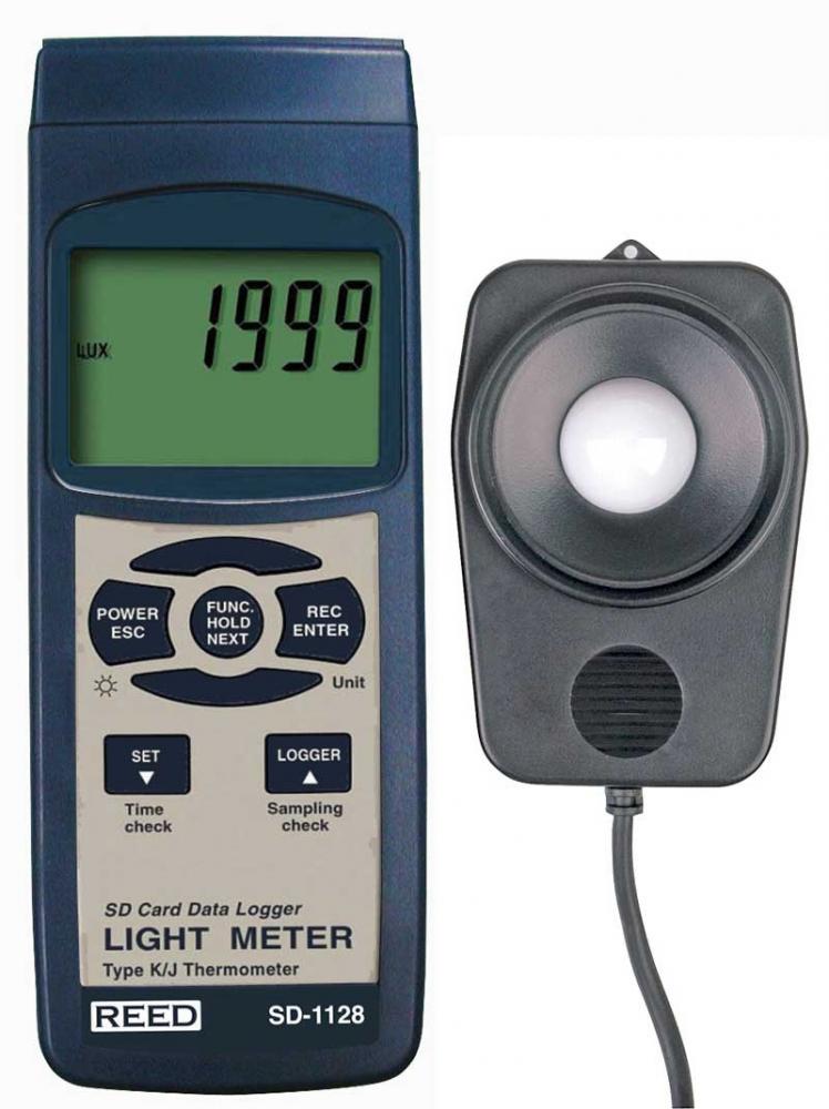 REED SD-1128 SD Series Light Meter, Datalogger, 100,000 Lux / 10,000 Foot Candles (Fc), w/ Temp<span class=' ItemWarning' style='display:block;'>Item is usually in stock, but we&#39;ll be in touch if there&#39;s a problem<br /></span>
