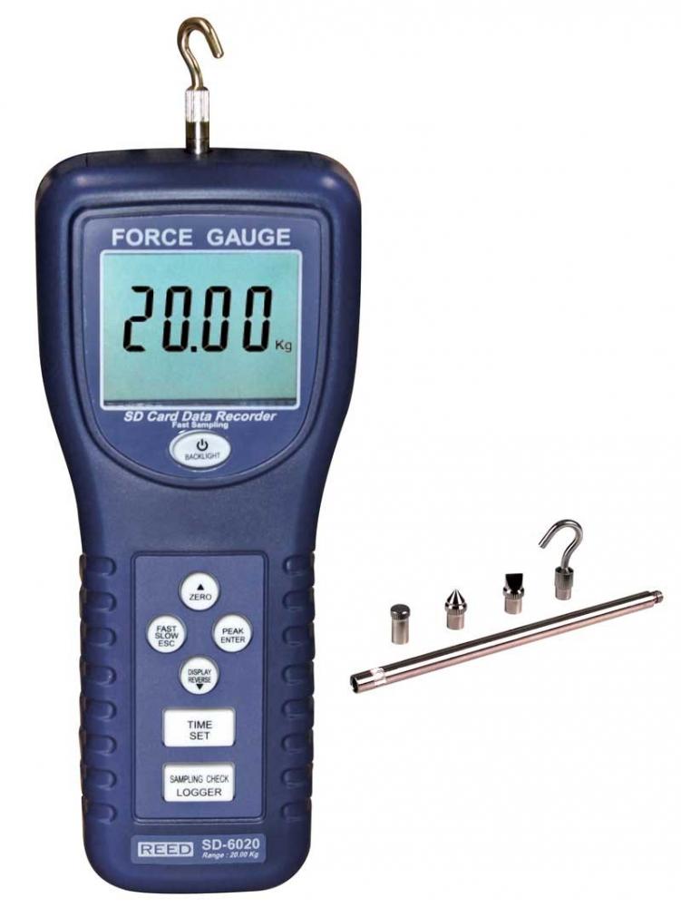 REED SD-6020 SD Series Force Gauge Datalogger, 44lbs (20kg)<span class=' ItemWarning' style='display:block;'>Item is usually in stock, but we&#39;ll be in touch if there&#39;s a problem<br /></span>
