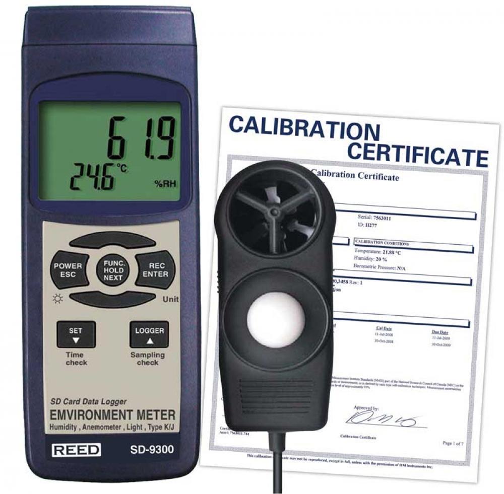 REED SD-9300 Environmental Meter/Data Logger<span class=' ItemWarning' style='display:block;'>Item is usually in stock, but we&#39;ll be in touch if there&#39;s a problem<br /></span>