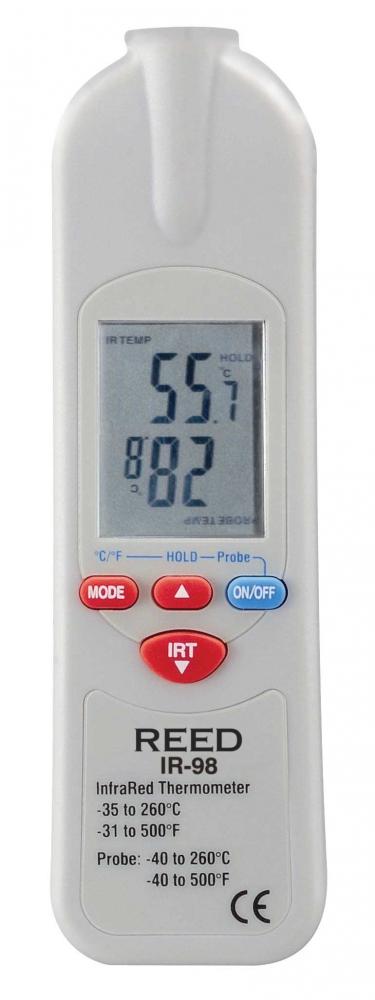 REED IR-98 Infrared Thermometer with probe<span class=' ItemWarning' style='display:block;'>Item is usually in stock, but we&#39;ll be in touch if there&#39;s a problem<br /></span>
