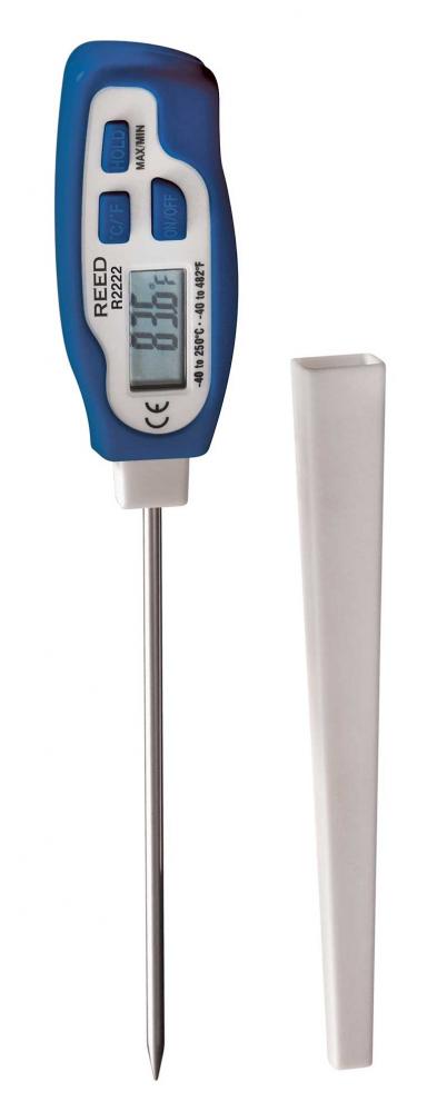 REED R2222 Stainless Steel Digital Stem Thermometer, -40 to 482F (-40-250C), Max/Min and Data H<span class=' ItemWarning' style='display:block;'>Item is usually in stock, but we&#39;ll be in touch if there&#39;s a problem<br /></span>