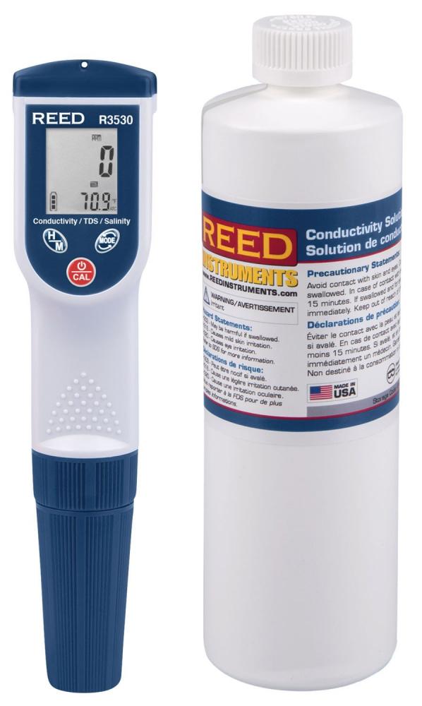REED R3530-KIT Conductivity/TDS/Salinity Meter and Solution Kit<span class=' ItemWarning' style='display:block;'>Item is usually in stock, but we&#39;ll be in touch if there&#39;s a problem<br /></span>