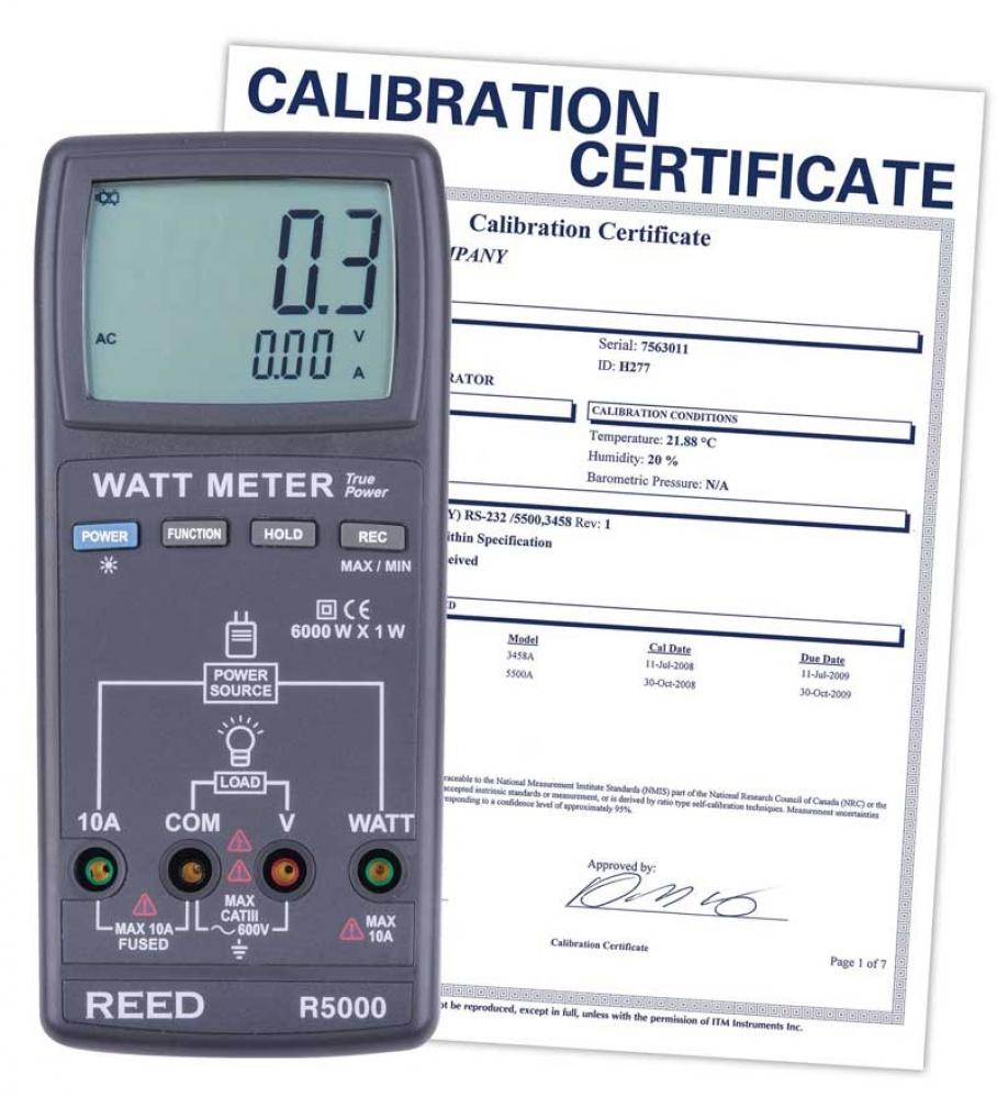 REED R5000-NIST Watt Meter<span class=' ItemWarning' style='display:block;'>Item is usually in stock, but we&#39;ll be in touch if there&#39;s a problem<br /></span>