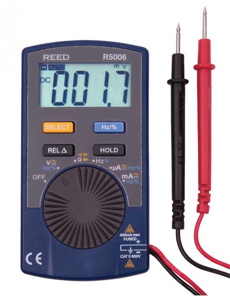 REED R5006 Autoranging Pocket Multimeter<span class=' ItemWarning' style='display:block;'>Item is usually in stock, but we&#39;ll be in touch if there&#39;s a problem<br /></span>