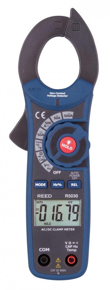 REED R5030 500A True RMS AC/DC Clamp Meter with NCV<span class=' ItemWarning' style='display:block;'>Item is usually in stock, but we&#39;ll be in touch if there&#39;s a problem<br /></span>