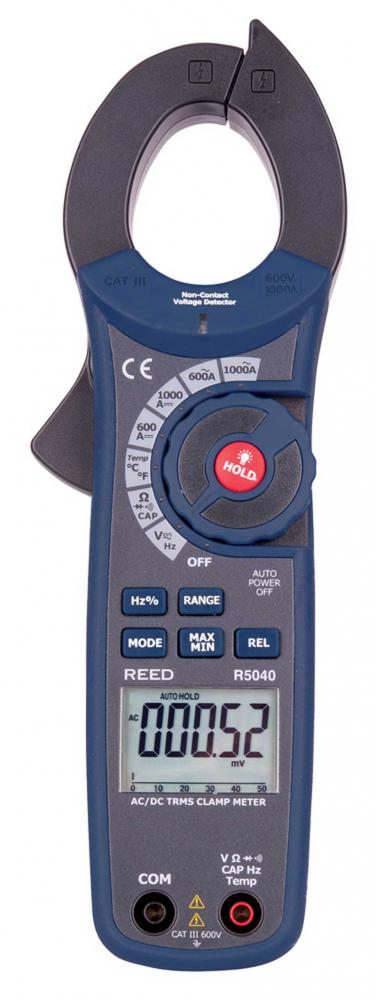 REED R5040 1000A True RMS AC/DC Clamp Meter with NCV<span class=' ItemWarning' style='display:block;'>Item is usually in stock, but we&#39;ll be in touch if there&#39;s a problem<br /></span>
