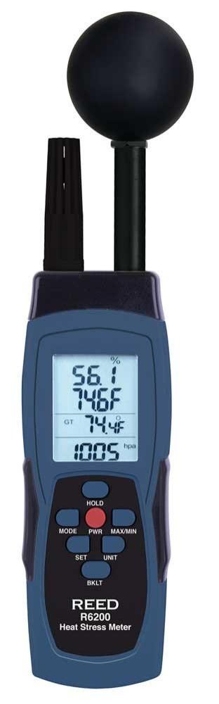 REED R6200 WBGT Heat Stress Meter<span class=' ItemWarning' style='display:block;'>Item is usually in stock, but we&#39;ll be in touch if there&#39;s a problem<br /></span>